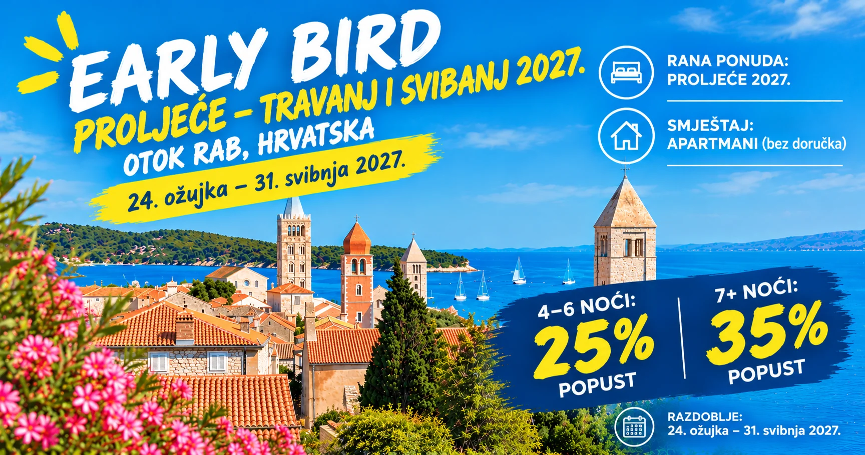 Early Bird proljeće 2027, Captain's Club Rab