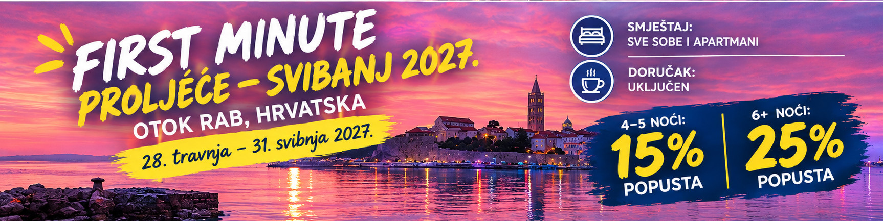 First Minute proljeće 2027, Captain's Club Rab